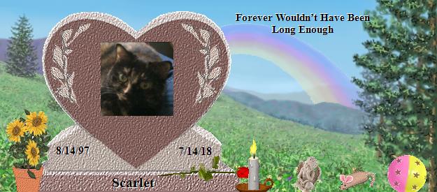 Scarlet's Rainbow Bridge Pet Loss Memorial Residency Image
