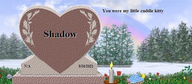 Shadow's Rainbow Bridge Pet Loss Memorial Residency Image