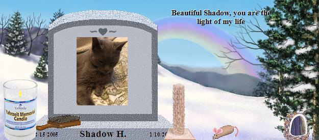 Shadow H.'s Rainbow Bridge Pet Loss Memorial Residency Image