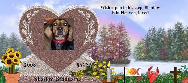 Shadow Stoddard's Rainbow Bridge Pet Loss Memorial Residency Image