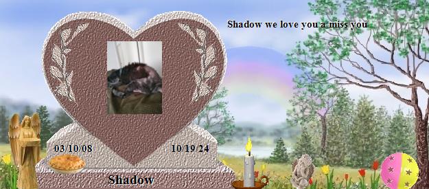 Shadow's Rainbow Bridge Pet Loss Memorial Residency Image