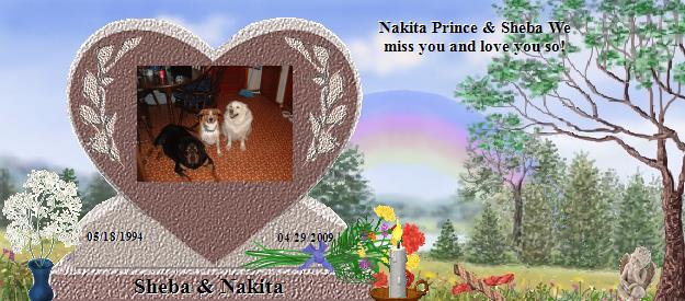 Sheba & Nakita's Rainbow Bridge Pet Loss Memorial Residency Image