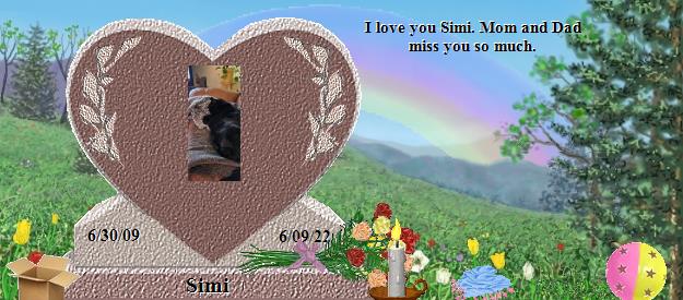 Simi's Rainbow Bridge Pet Loss Memorial Residency Image