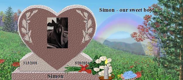 Simon's Rainbow Bridge Pet Loss Memorial Residency Image