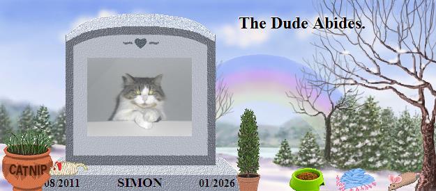 SIMON's Rainbow Bridge Pet Loss Memorial Residency Image