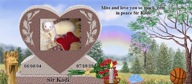 Sir Kodi's Rainbow Bridge Pet Loss Memorial Residency Image