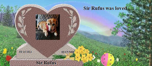 Sir Rufus's Rainbow Bridge Pet Loss Memorial Residency Image