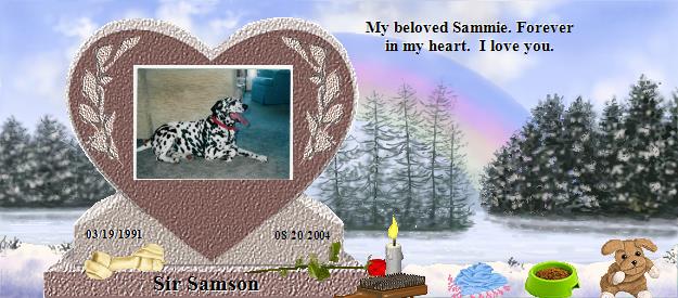 Sir Samson's Rainbow Bridge Pet Loss Memorial Residency Image