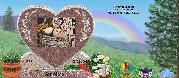 Smokee's Rainbow Bridge Pet Loss Memorial Residency Image