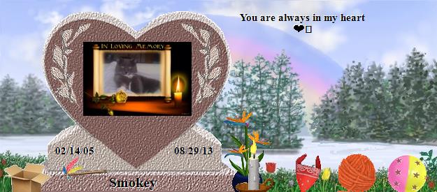 Smokey's Rainbow Bridge Pet Loss Memorial Residency Image