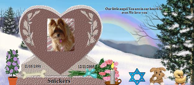 Snickers's Rainbow Bridge Pet Loss Memorial Residency Image
