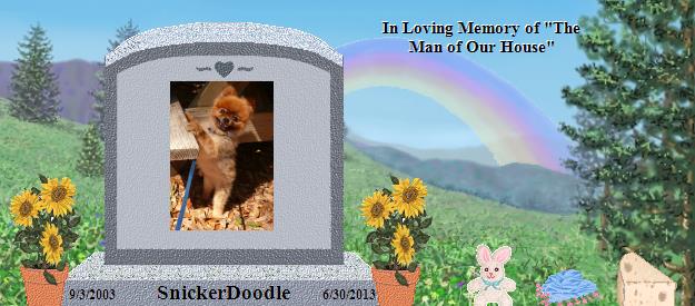 SnickerDoodle's Rainbow Bridge Pet Loss Memorial Residency Image