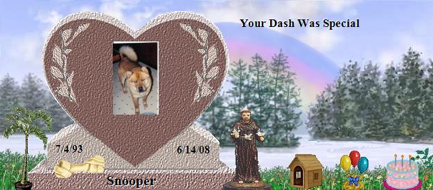 Snooper's Rainbow Bridge Pet Loss Memorial Residency Image
