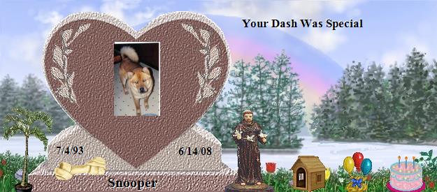 Snooper's Rainbow Bridge Pet Loss Memorial Residency Image