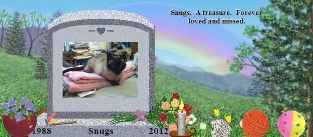 Snugs's Rainbow Bridge Pet Loss Memorial Residency Image