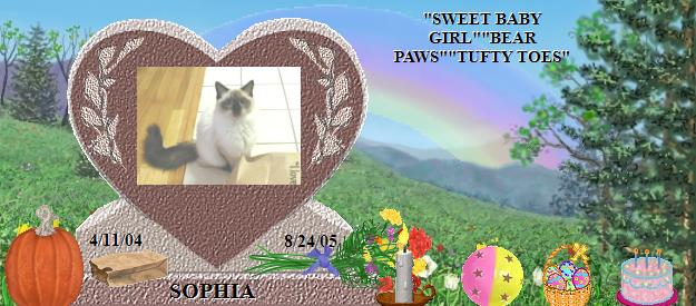 SOPHIA's Rainbow Bridge Pet Loss Memorial Residency Image