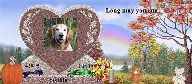 Sophie's Rainbow Bridge Pet Loss Memorial Residency Image