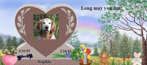Sophie's Rainbow Bridge Pet Loss Memorial Residency Image