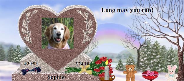 Sophie's Rainbow Bridge Pet Loss Memorial Residency Image