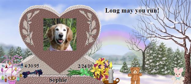 Sophie's Rainbow Bridge Pet Loss Memorial Residency Image