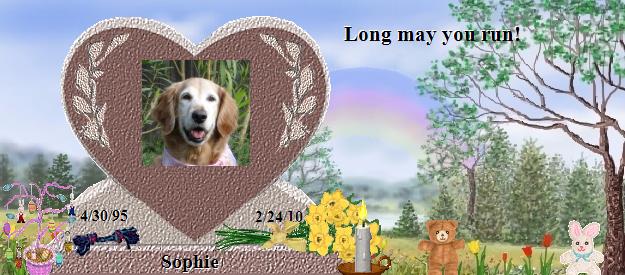 Sophie's Rainbow Bridge Pet Loss Memorial Residency Image
