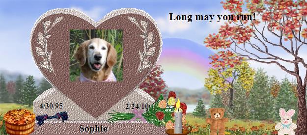 Sophie's Rainbow Bridge Pet Loss Memorial Residency Image