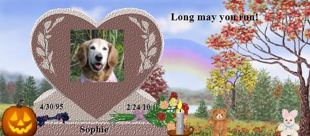 Sophie's Rainbow Bridge Pet Loss Memorial Residency Image