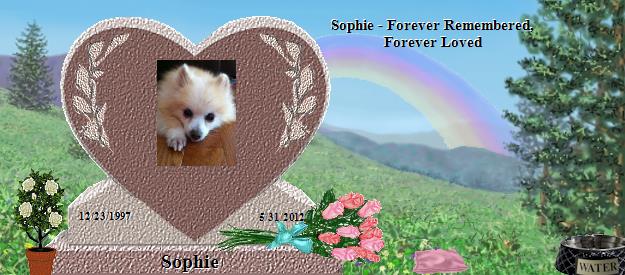 Sophie's Rainbow Bridge Pet Loss Memorial Residency Image