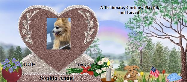 Sophia Angel's Rainbow Bridge Pet Loss Memorial Residency Image