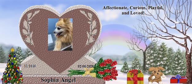 Sophia Angel's Rainbow Bridge Pet Loss Memorial Residency Image
