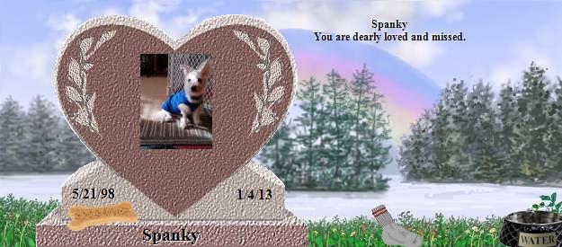 Spanky's Rainbow Bridge Pet Loss Memorial Residency Image