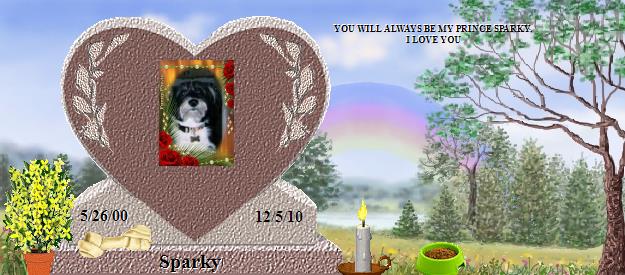 Sparky's Rainbow Bridge Pet Loss Memorial Residency Image