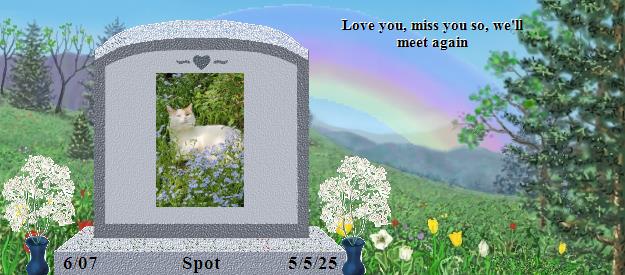 Spot's Rainbow Bridge Pet Loss Memorial Residency Image