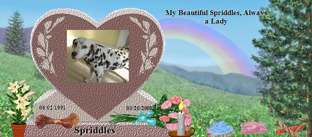 Spriddles's Rainbow Bridge Pet Loss Memorial Residency Image