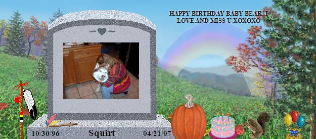 Squirt's Rainbow Bridge Pet Loss Memorial Residency Image