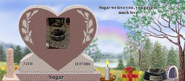 Sugar's Rainbow Bridge Pet Loss Memorial Residency Image
