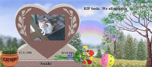 Sushi's Rainbow Bridge Pet Loss Memorial Residency Image