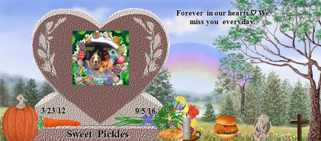 Sweet  Pickles's Rainbow Bridge Pet Loss Memorial Residency Image