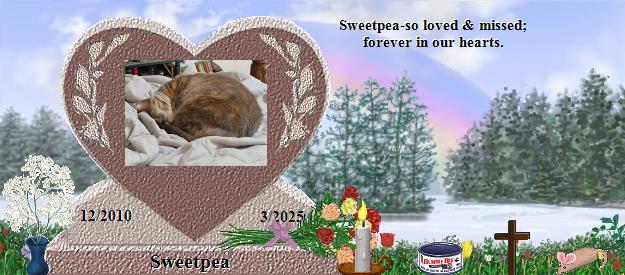 Sweetpea's Rainbow Bridge Pet Loss Memorial Residency Image