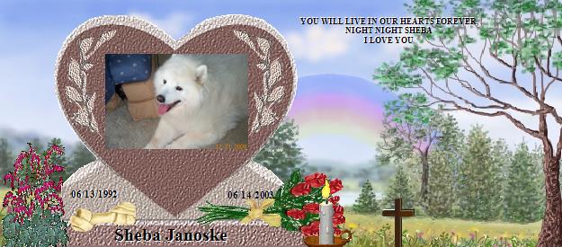 Sheba Janoske's Rainbow Bridge Pet Loss Memorial Residency Image