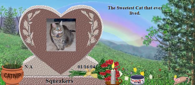 Squeakers's Rainbow Bridge Pet Loss Memorial Residency Image