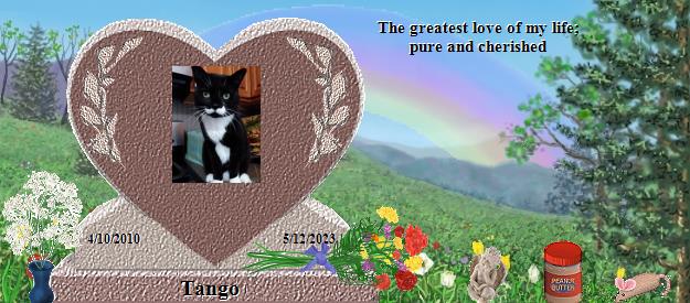 Tango's Rainbow Bridge Pet Loss Memorial Residency Image