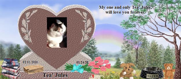 Tea' Jules's Rainbow Bridge Pet Loss Memorial Residency Image