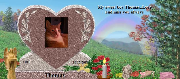 Thomas's Rainbow Bridge Pet Loss Memorial Residency Image