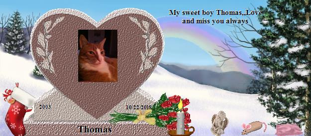 Thomas's Rainbow Bridge Pet Loss Memorial Residency Image