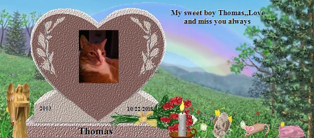 Thomas's Rainbow Bridge Pet Loss Memorial Residency Image