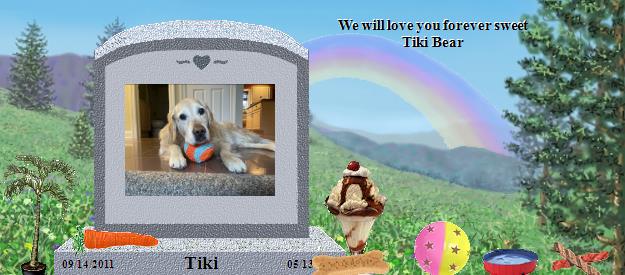 Tiki's Rainbow Bridge Pet Loss Memorial Residency Image