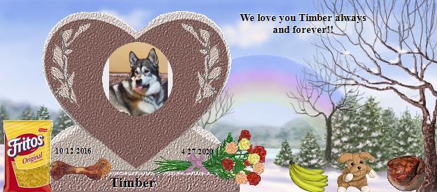 Timber's Rainbow Bridge Pet Loss Memorial Residency Image