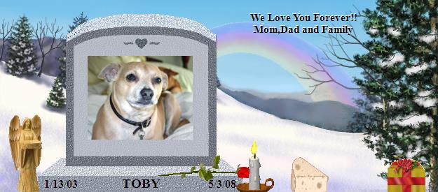 TOBY's Rainbow Bridge Pet Loss Memorial Residency Image