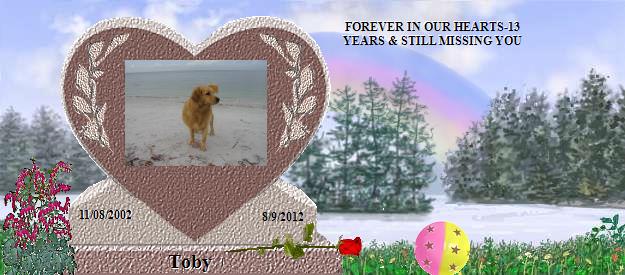 Toby's Rainbow Bridge Pet Loss Memorial Residency Image